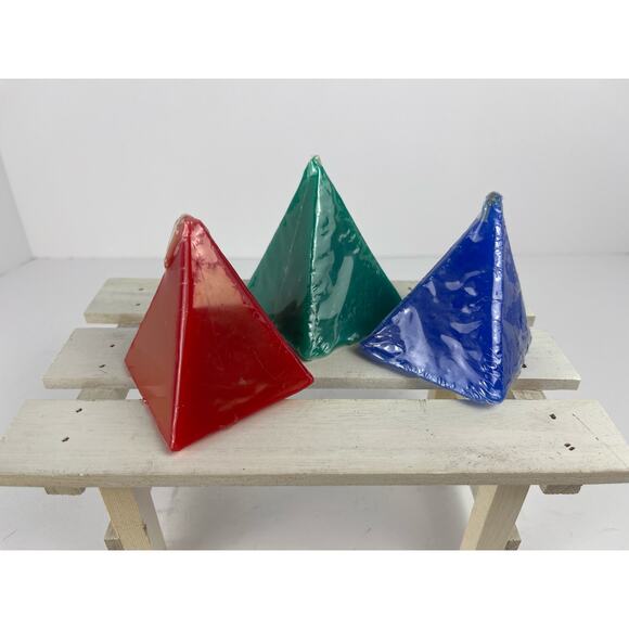 Lot of 3 Pyramid Candles for Intention Setting - Picture 1 of 5